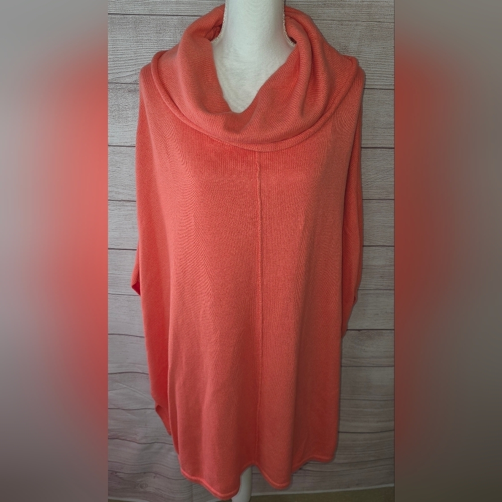 Pure Jill Oversized Knit Cowl Neck Poncho Size M/L